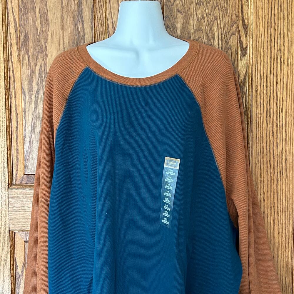 Foundry Long Sleeve Waffle Crew Neck T-shirt NEW 4XL Big and Tall